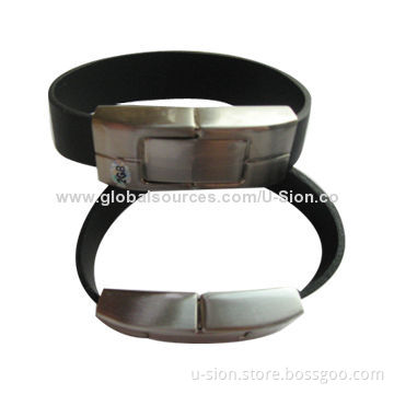 Watch Shape Bracelet Metal USB Flash Drives with Free Logo for Wholesale, Suitable for Gift Orders